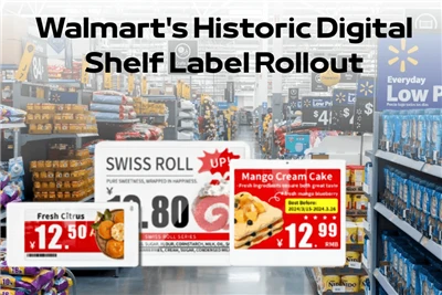 Выпуск исторической цифровой полочной этикетки Walmart