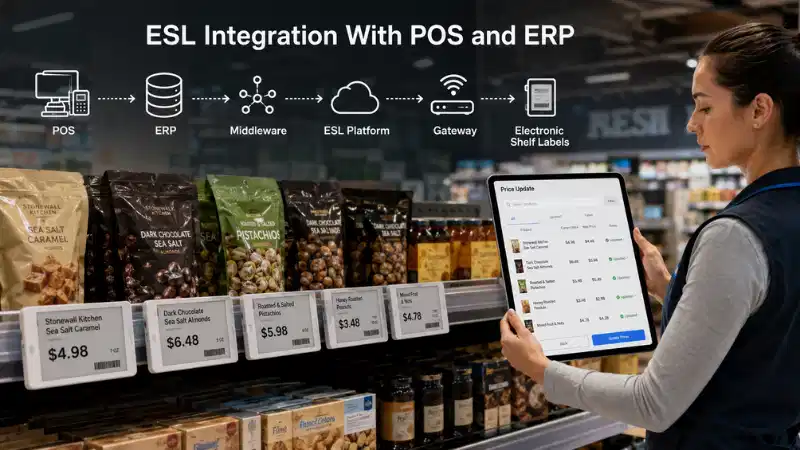 Интеграция электронных ценников с POS и ERP: API, сопоставление данных, обраб...